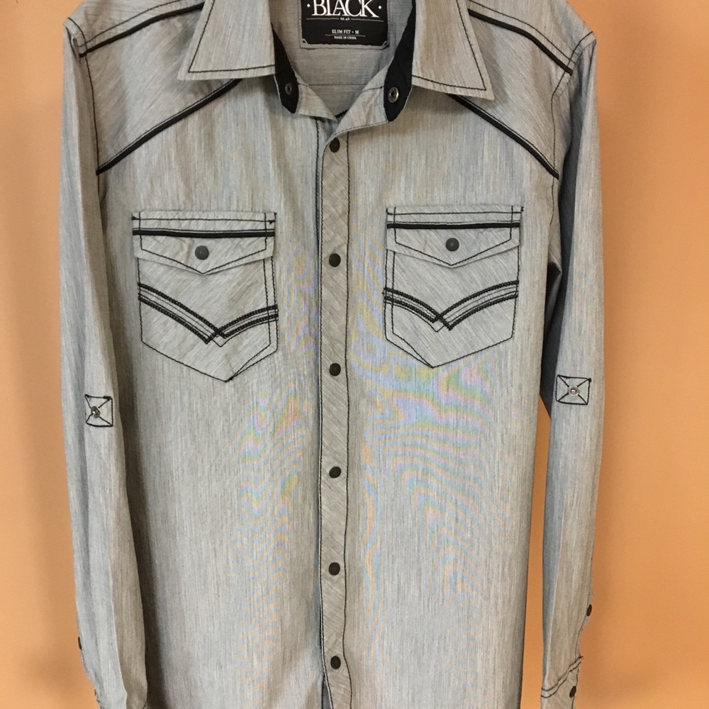 Men’s Buckle Black Shirt